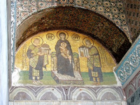 Собор святой софии мозаика императоров юстиниана и