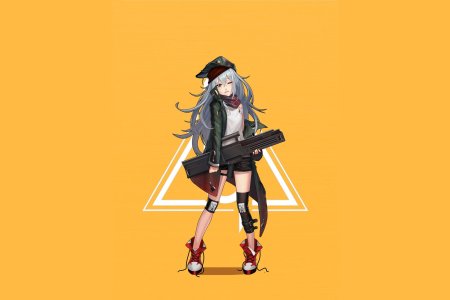 Аниме девушка с оружием