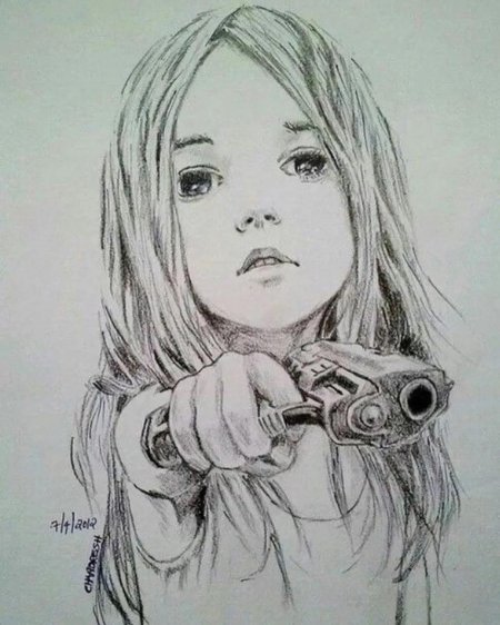 Девочка красивая рисунок