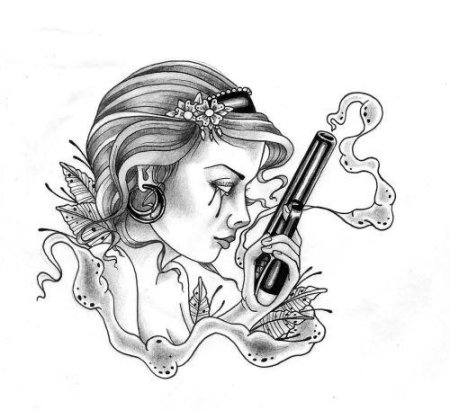 Эскиз девушка