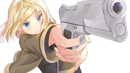 Аниме девушка с пистолетом