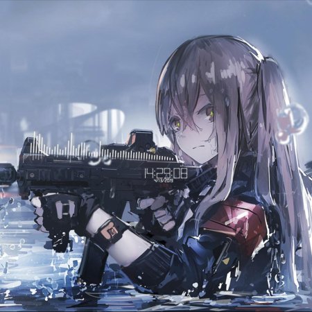 Аниме девушка с пистолетом