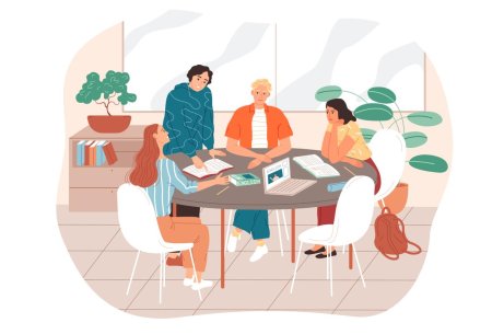 Люди сидят за столом