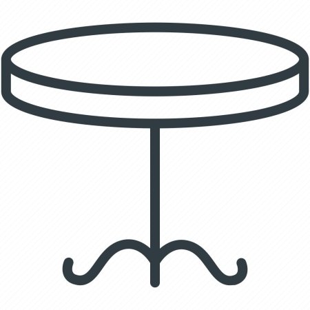 Столик круглый вектор