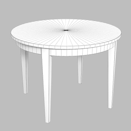 Круглый белый стол