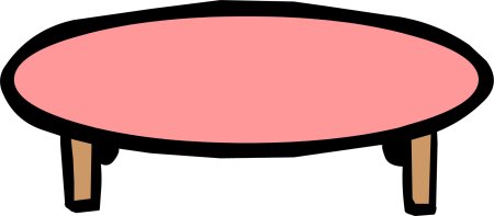 Столик на прозрачном фоне