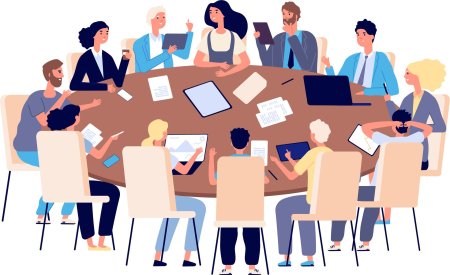 Люди на совещании иллюстрации