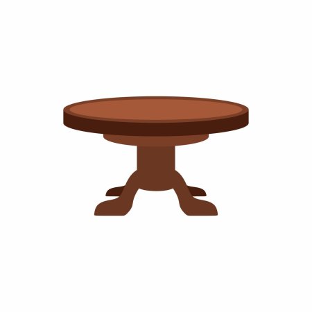 Круглый стол на прозрачном фоне