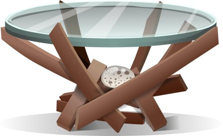 Прозрачный журнальный столик