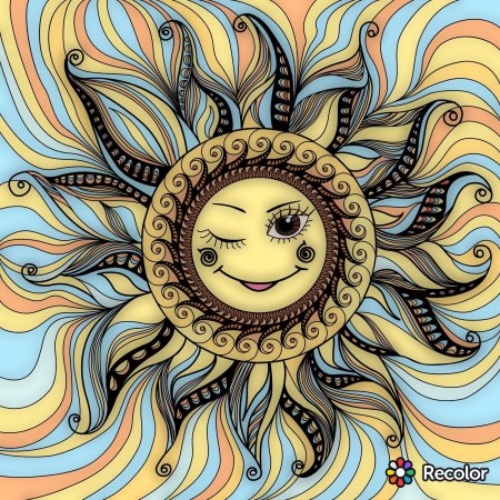 Рисунки солнца красивые