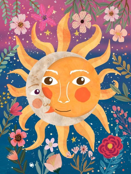 Солнце в иллюстраторе