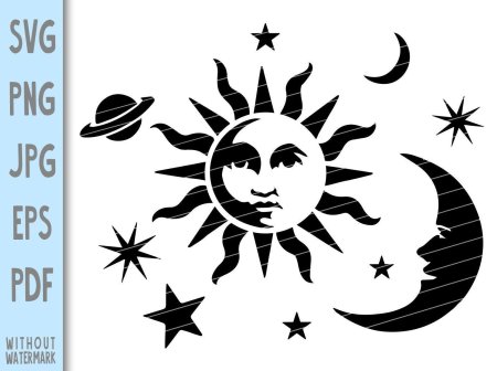 Солнце трафарет