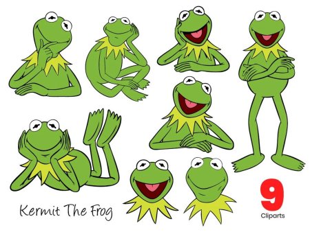 Лягушонок кермит стикеры