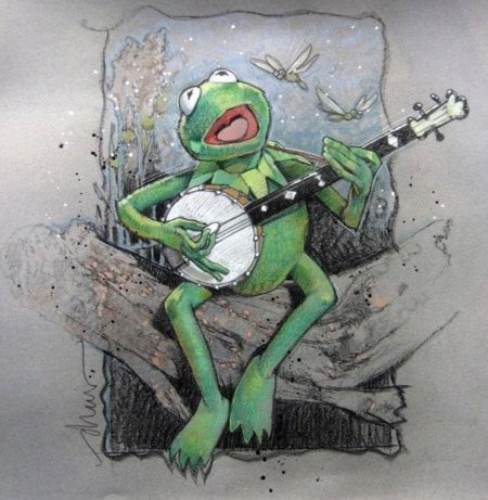 Лягушка с гитарой
