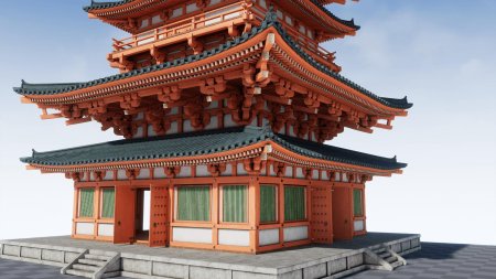 Японская пагода d модель
