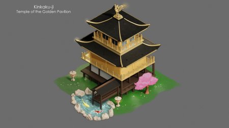 Золотой павильон кинкаку дзи
