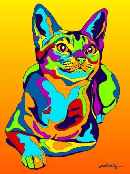 Кошка разноцветная