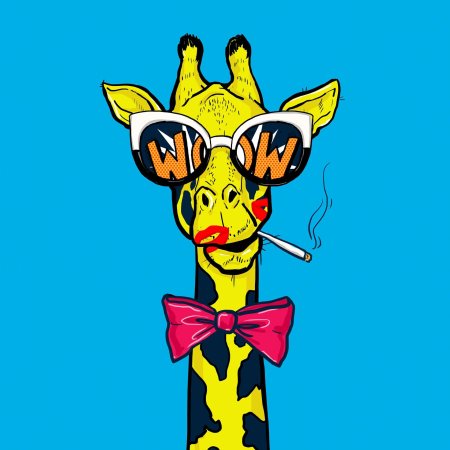 Жираф поп арт