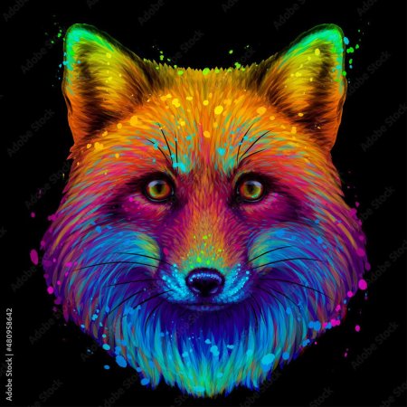 Colorful fox