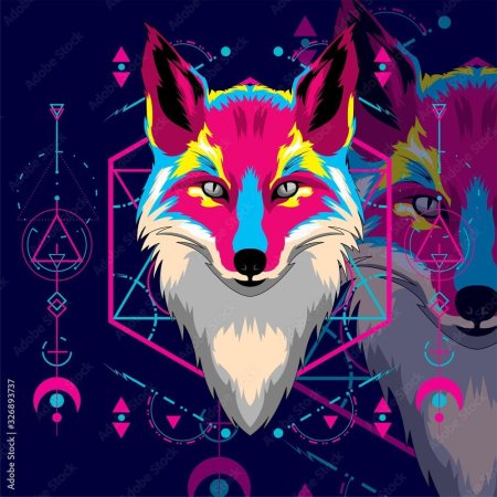 Лиса поп арт
