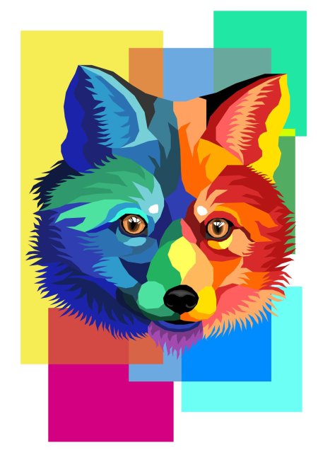 Лиса поп арт