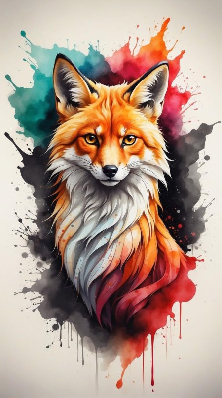 Лиса рисунки