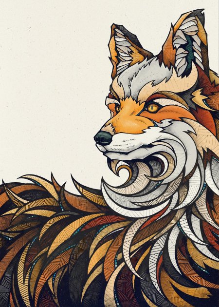 Лисы арт