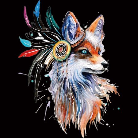 Лиса с перьями