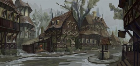 Постоялый двор фэнтези арт
