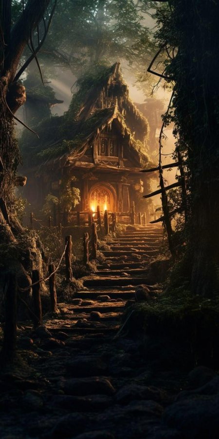 Ведьминская хижина в лесу