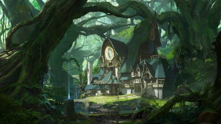 Лесные города фэнтези elven village