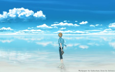 Аниме девочка идет в даль