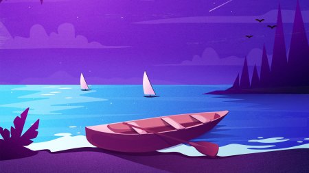 Пейзажи в стиле флэт