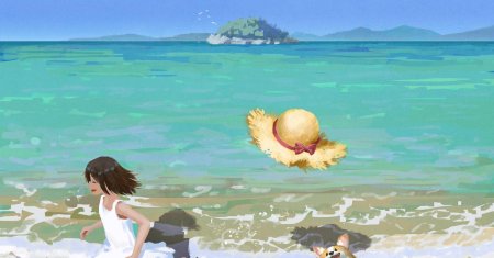 Море девушка