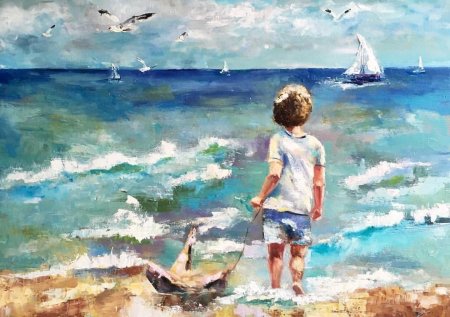 Мальчик на берегу моря