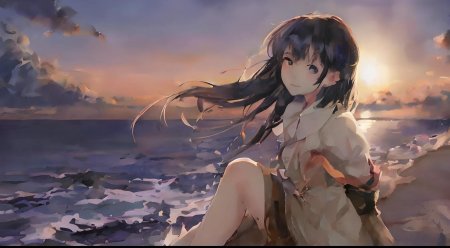 Красивая аниме девушка