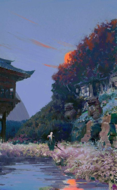 Японский пейзаж арт