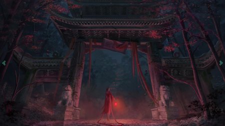 Concept art environment храм япония