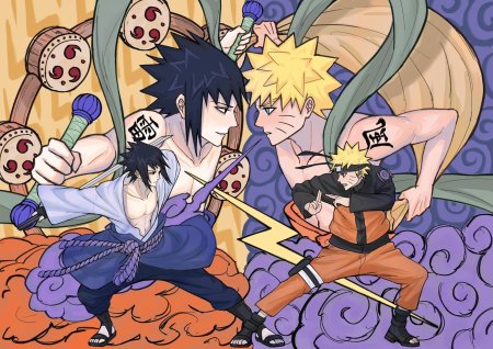 Саске против наруто