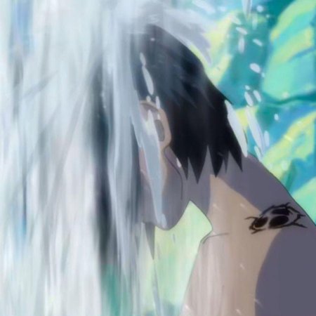 Саске у водопада