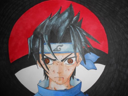 How to draw sasuke uchiha
