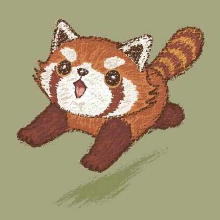 Красная панда рисунки