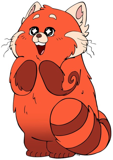 Красная панда из мультика