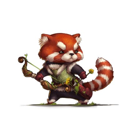 Красная панда арт
