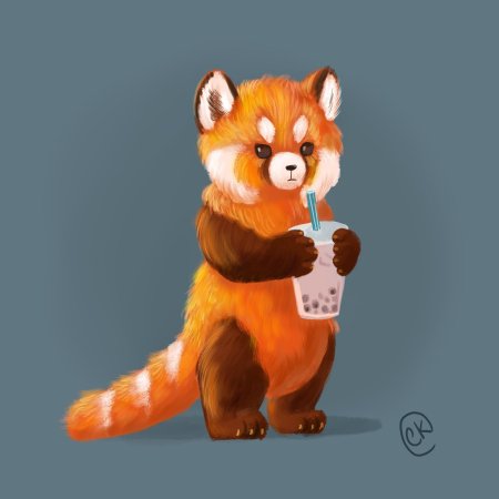 Красная панда рисунки