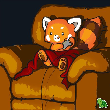 Красная панда арт