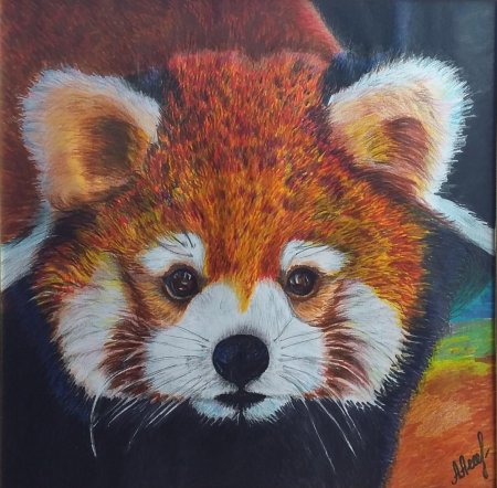 Картина по номерам красная панда