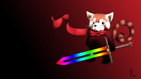 Панда красная