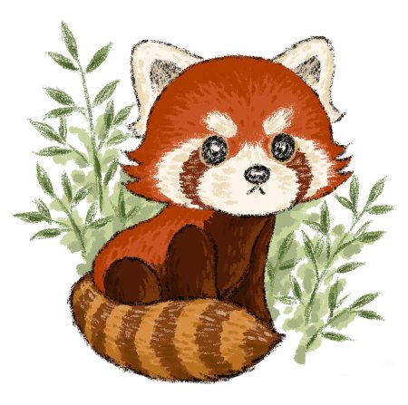 Красная панда стикеры