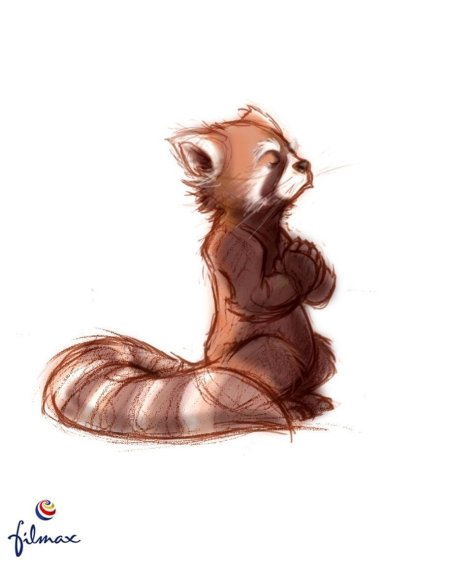 Красная панда рисунки